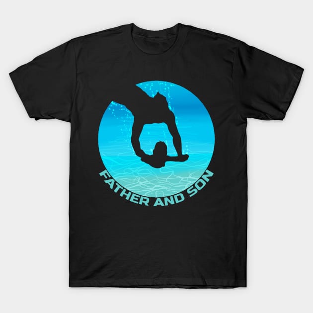 Swimming and Diving - Father and Son T-Shirt by SinBle